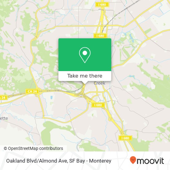 Mapa de Oakland Blvd/Almond Ave