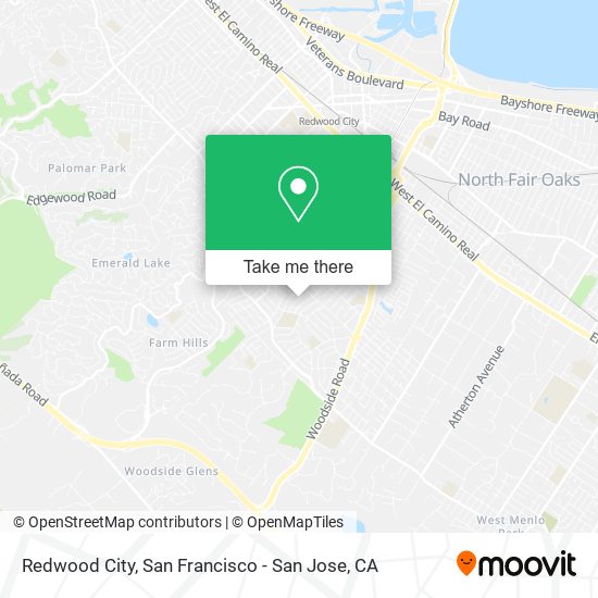 Redwood City map