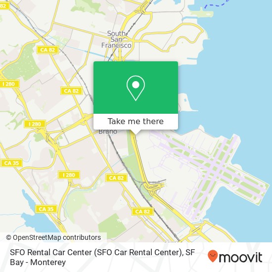Mapa de SFO Rental Car Center