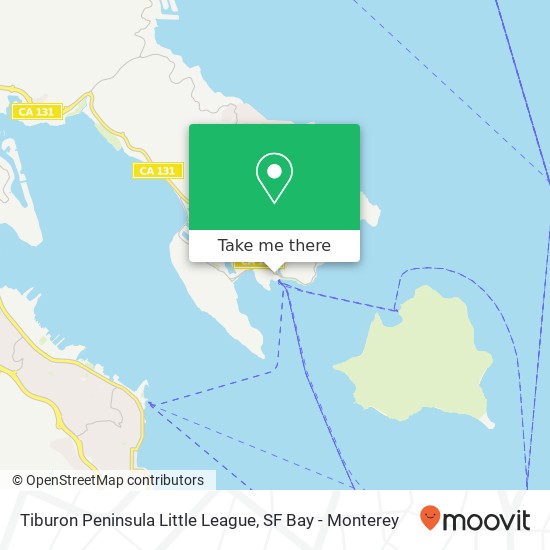 Mapa de Tiburon Peninsula Little League