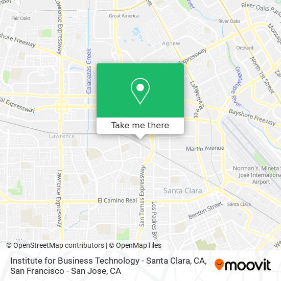 Mapa de Institute for Business Technology - Santa Clara, CA