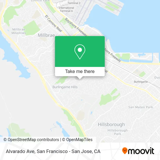 Mapa de Alvarado Ave