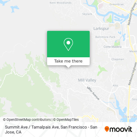 Mapa de Summit Ave / Tamalpais Ave