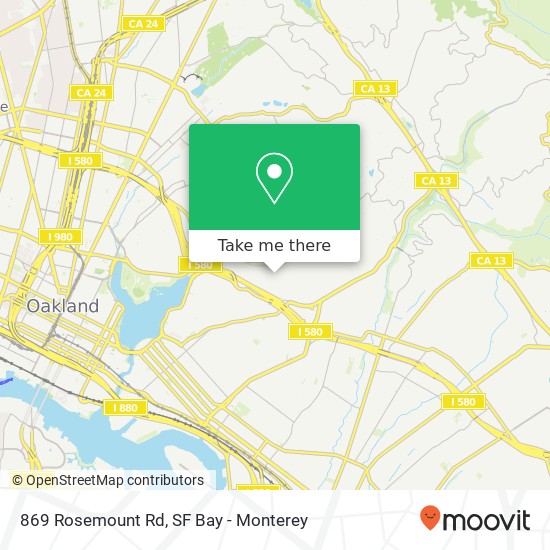 869 Rosemount Rd map