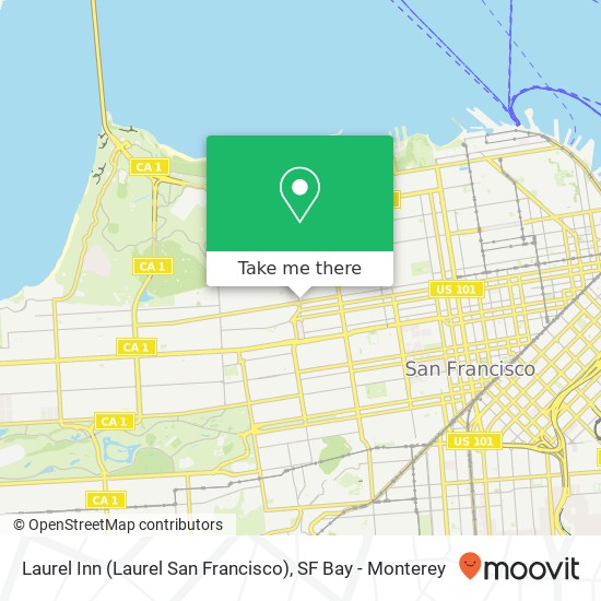 Mapa de Laurel Inn (Laurel San Francisco)