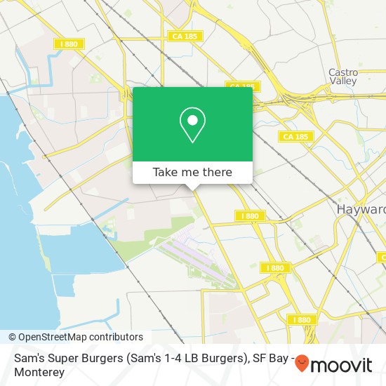 Mapa de Sam's Super Burgers (Sam's 1-4 LB Burgers)