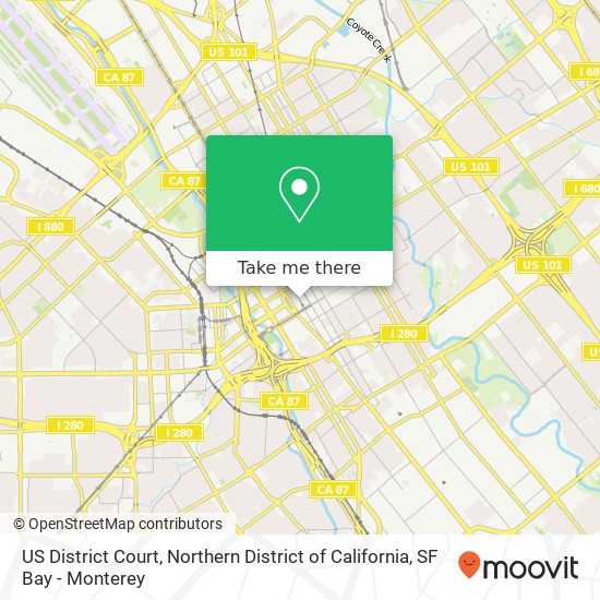 Mapa de US District Court, Northern District of California