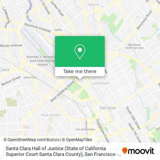 Santa Clara Hall of Justice (State of California Superior Court-Santa Clara County) map