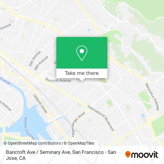 Mapa de Bancroft Ave / Seminary Ave