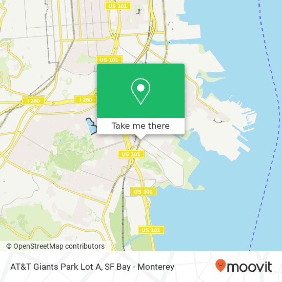 Mapa de AT&T Giants Park Lot A