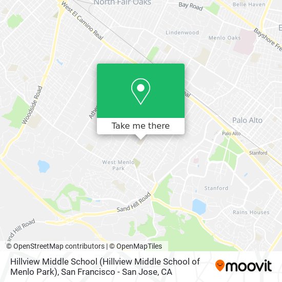 Mapa de Hillview Middle School (Hillview Middle School of Menlo Park)