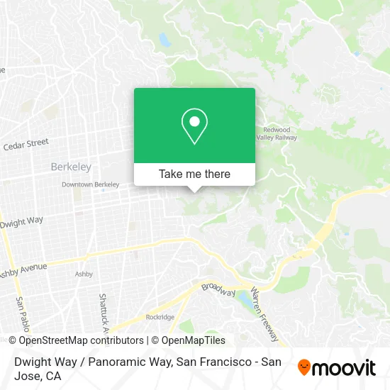 Dwight Way / Panoramic Way map