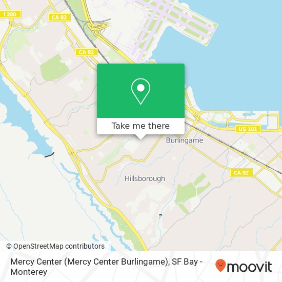 Mapa de Mercy Center (Mercy Center Burlingame)