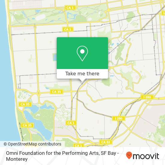 Mapa de Omni Foundation for the Performing Arts