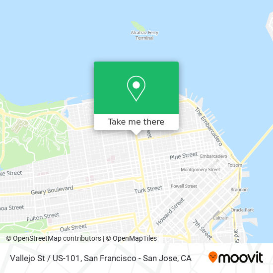 Mapa de Vallejo St / US-101