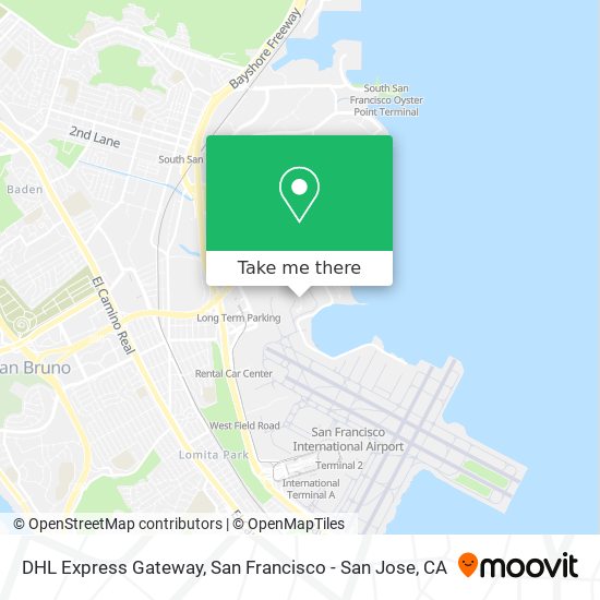 Mapa de DHL Express Gateway