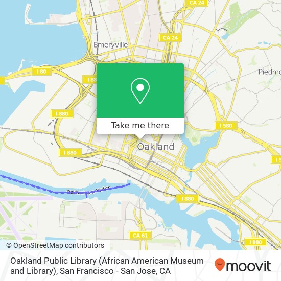 Mapa de Oakland Public Library (African American Museum and Library)