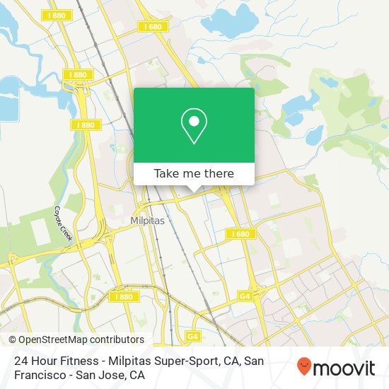24 Hour Fitness - Milpitas Super-Sport, CA map