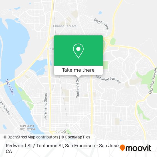 Redwood St / Tuolumne St map