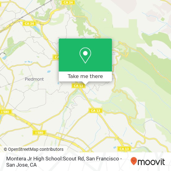 Montera Jr High School:Scout Rd map