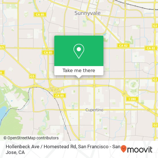 Hollenbeck Ave / Homestead Rd map