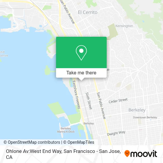 Mapa de Ohlone Av:West End Way
