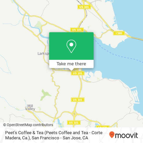 Peet's Coffee & Tea (Peets Coffee and Tea - Corte Madera, Ca.) map