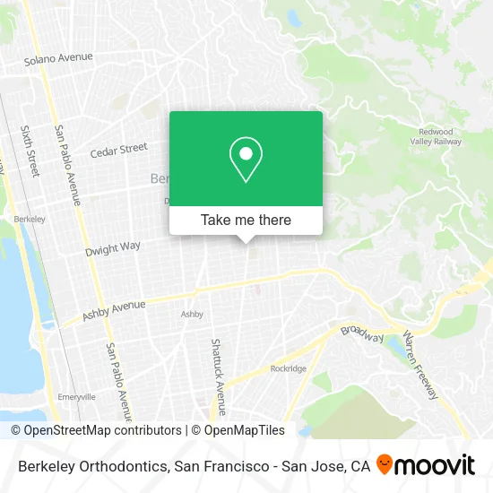 Mapa de Berkeley Orthodontics