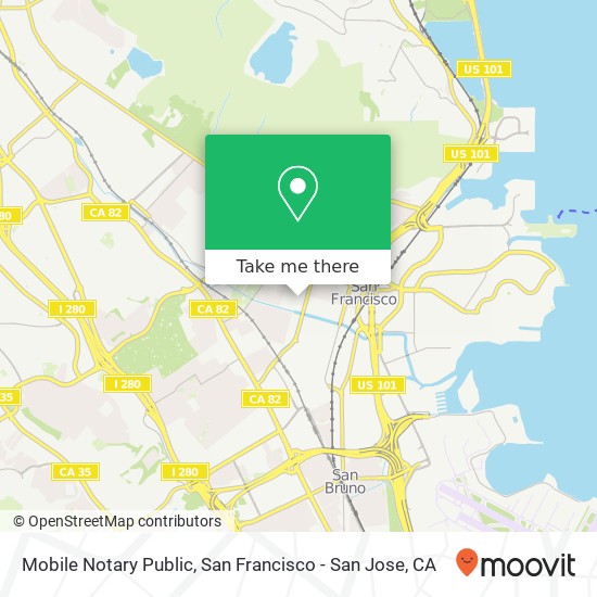 Mobile Notary Public map