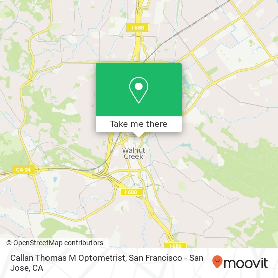 Mapa de Callan Thomas M Optometrist