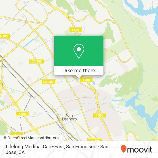 Mapa de Lifelong Medical Care-East