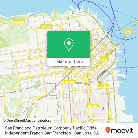 San Francisco Petroleum Company-Pacific Pride-Independent Franch map