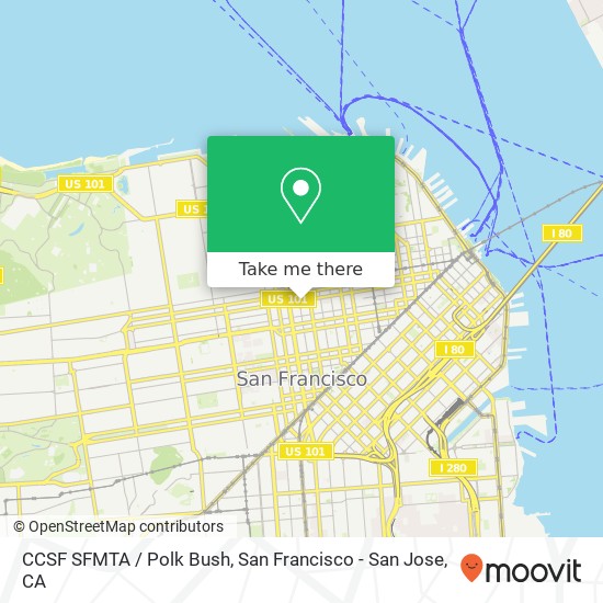 Mapa de CCSF SFMTA / Polk Bush