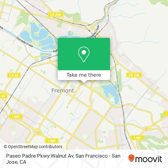 Mapa de Paseo Padre Pkwy:Walnut Av