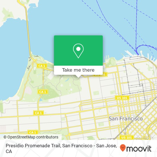 Presidio Promenade Trail map