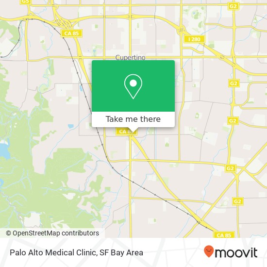 Mapa de Palo Alto Medical Clinic