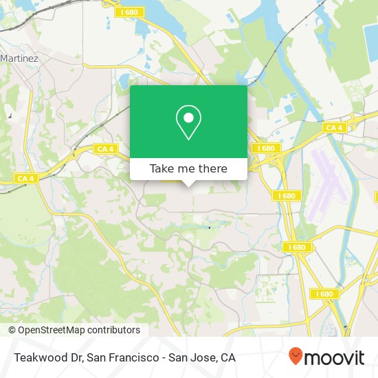 Teakwood Dr map