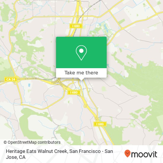 Mapa de Heritage Eats Walnut Creek