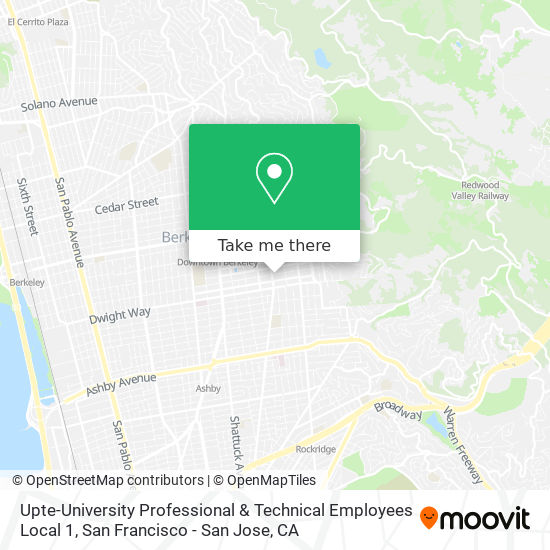 Upte-University Professional & Technical Employees Local 1 map