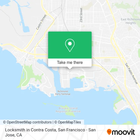 Mapa de Locksmith in Contra Costa