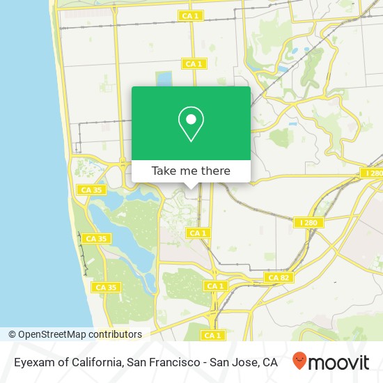 Mapa de Eyexam of California