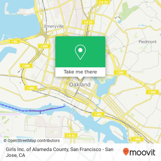 Mapa de Girls Inc. of Alameda County