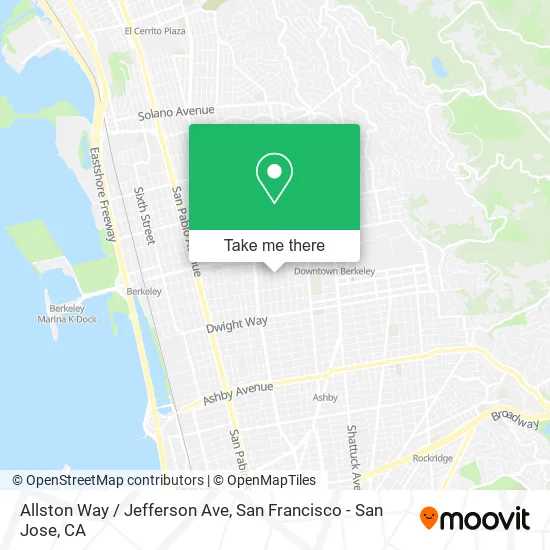 Allston Way / Jefferson Ave map