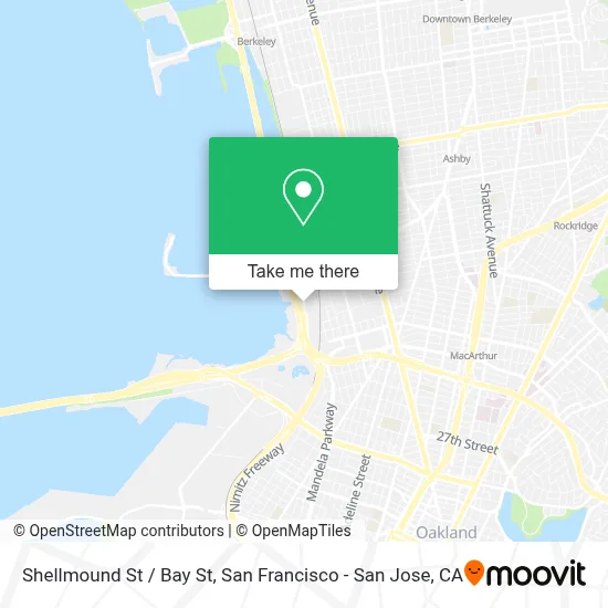 Shellmound St / Bay St map