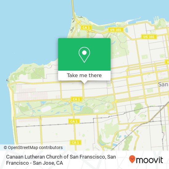 Mapa de Canaan Lutheran Church of San Franscisco