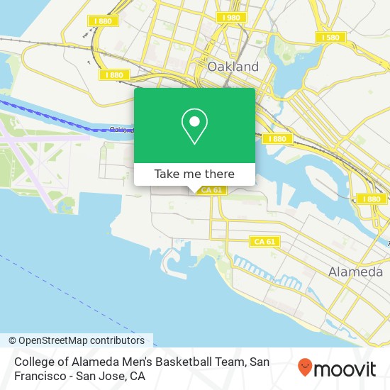 Mapa de College of Alameda Men's Basketball Team