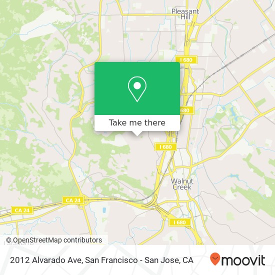 2012 Alvarado Ave map