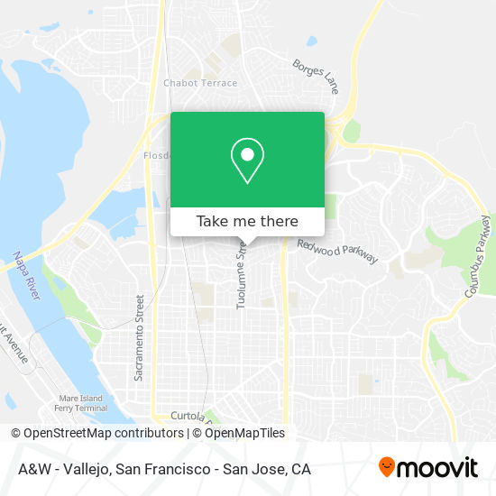 A&W - Vallejo map