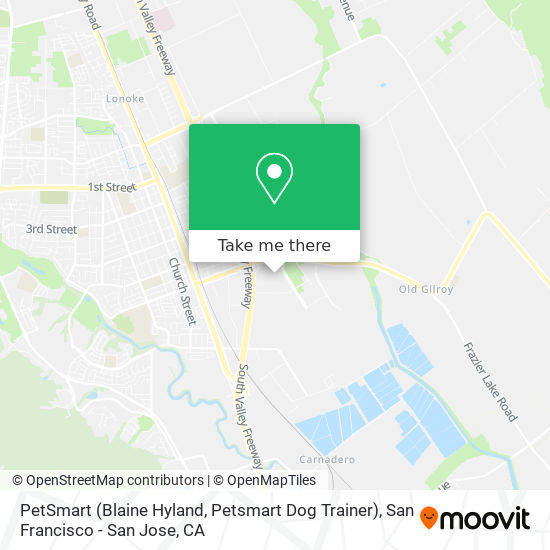 PetSmart (Blaine Hyland, Petsmart Dog Trainer) map