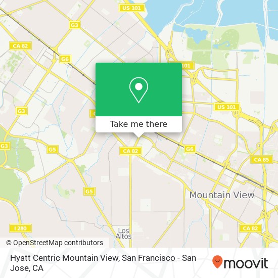 Mapa de Hyatt Centric Mountain View